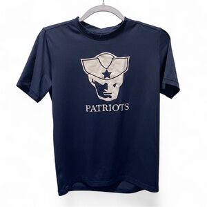 Majestic Evolution Tee Patriots Star Hat Logo Performance Shirt Boys Large